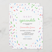 Invitation Fête de Bébé Genre Neutre (Devant / Derrière)