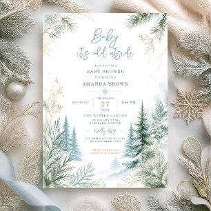 Invitation Fête de Bébé Genre Neutre "Bébé Il Fait Froid Deho