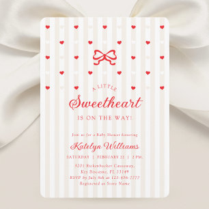 Invitation Fête de Bébé Genre Neutre Little Sweetheart