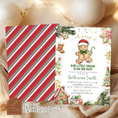 Invitation Fête de Bébé Gingerbread Cookies Verts