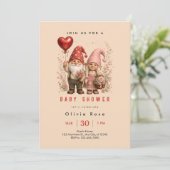 Invitation Fête de bébé Gnome Charmant (Debout devant)