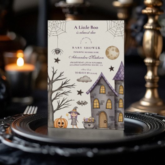 Invitation Fête de bébé Halloween fantaisiste