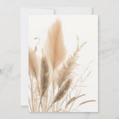Invitation Fête de bébé herbe des Pampas (Dos)