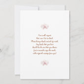 Invitation Fête de bébé Herbe des Pampas fille (Dos)