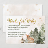 Invitation Fête de Bébé Hiver Cerf Rustique Bébé Froid Dehors (Devant / Derrière)