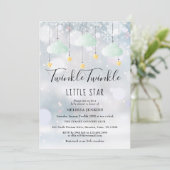 Invitation Fête de bébé hiver Twinkle Twinkle Little Star (Debout devant)