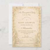 Invitation Fête de bébé Jardin de Conte de Fées (Devant)