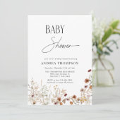 Invitation Fête de Bébé Jardin de Fleurs (Debout devant)