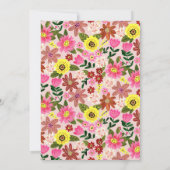 Invitation Fête de bébé jumeaux Lapin fille mignonne (Dos)