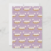 Invitation Fête de bébé Kawaii Purple Bao Dumpling (Dos)