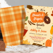 Invitation Fête de bébé: langes et donuts dessinés à la main