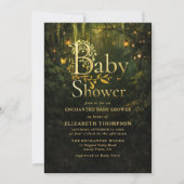 Invitation Fête de Bébé Lanternes de la Forêt Enchantée de Co (Devant)