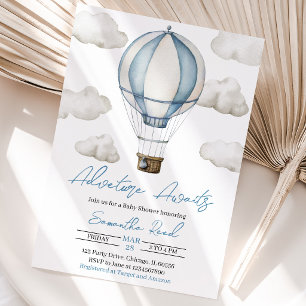Invitation Fête de Bébé "L'Aventure Attend"