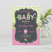 Invitation Fête de bébé Leap Frog fille (Debout devant)