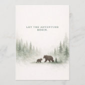 Invitation Fête de Bébé Les Animaux de la Forêt L'Aventure Co (Dos)