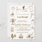 Invitation Fête de bébé Little Camper Doodle garçon (Devant)