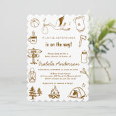 Invitation Fête de bébé Little Camper Doodle garçon (Debout devant)