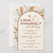 Invitation Fête de bébé Little Dumpling à l'aquarelle neutre (Devant)