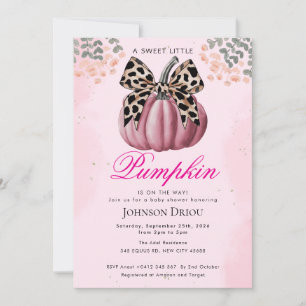 Invitation Fête de Bébé Little Pumpkin en Route