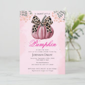Invitation Fête de Bébé Little Pumpkin en Route (Debout devant)