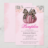 Invitation Fête de Bébé Little Pumpkin en Route (Devant / Derrière)