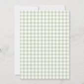 Invitation Fête de bébé Little Sprout Vegetables Gingham (Dos)