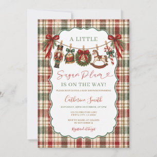 Invitation Fête de bébé Little Sugar Plum Nutcracker Noël