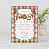 Invitation Fête de bébé Little Sugar Plum Nutcracker Noël (Debout devant)