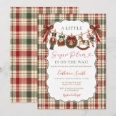 Invitation Fête de bébé Little Sugar Plum Nutcracker Noël (Devant / Derrière)