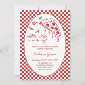 Invitation Fête de Bébé Livraison Spéciale de Pizza (Devant)