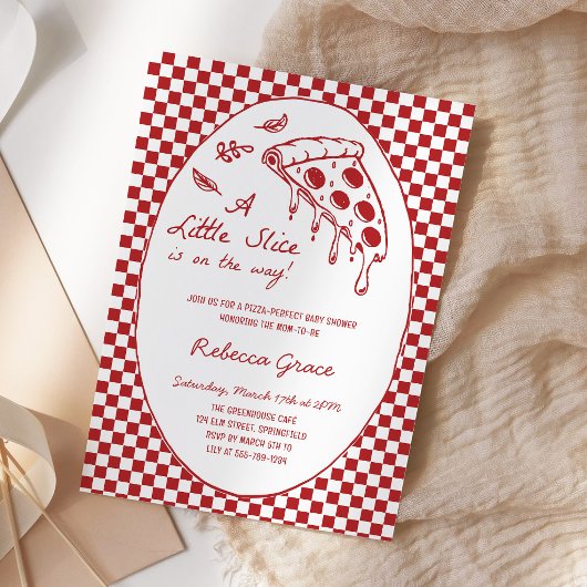 Invitation Fête de Bébé Livraison Spéciale de Pizza