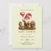 Invitation Fête de bébé lutin rouge (Devant)