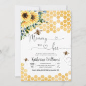 Invitation Fête de Bébé Maman Abeille (Devant)