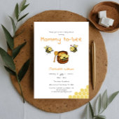 Invitation Fête de Bébé Maman Abeille Mignonne