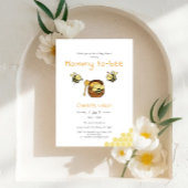 Invitation Fête de Bébé Maman Abeille Mignonne