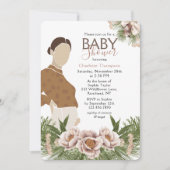 Invitation Fête de Bébé Maman Enceinte Rose Tendre (Devant)