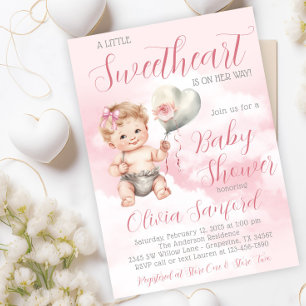 Invitation Fête de Bébé Mignon Petit Chéri