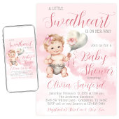 Invitation Fête de Bébé Mignon Petit Chéri