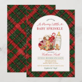 Invitation Fête de bébé mignonne petite Bouteille de lait gui (Devant / Derrière)