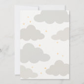 Invitation Fête de bébé Moderne Au-Dessus de la Lune (Dos)