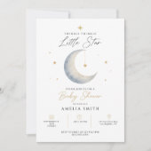 Invitation Fête de Bébé Moderne Twinkle Twinkle Little Star (Devant)