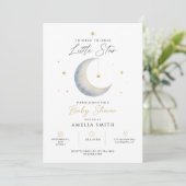 Invitation Fête de Bébé Moderne Twinkle Twinkle Little Star (Debout devant)