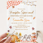 Invitation Fête de Bébé Neutre Pumpkin Spice Everything Nice
