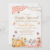 Invitation Fête de Bébé Neutre Pumpkin Spice Everything Nice (Devant)
