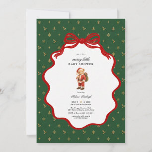 Invitation Fête de bébé Noël joyeux petit Noël Baby Shower