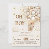 Invitation Fête de bébé Oh Boy (Devant)