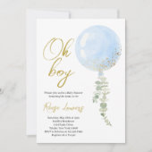 Invitation Fête de Bébé Oh Boy (Devant)