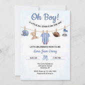 Invitation Fête de Bébé Oh Boy Sports (Devant)