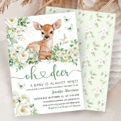 Invitation Fête de bébé «Oh Deer» Mixte