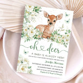 Invitation Fête de bébé «Oh Deer» Mixte